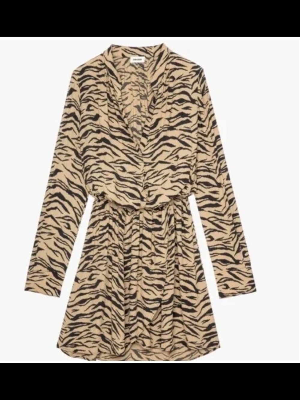 NWT! Zadig & Voltaire Rinka Tiger Dress Sz. Large $368